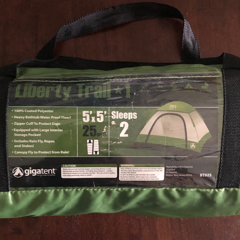 Two Person Tent 5x5’